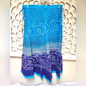 Raj Deadstock Vintage She-sha Mirror Tie Dye Skirt OSFM NWT